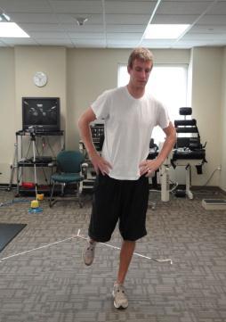 Return to Function (Level I): Balance Single Limb Balance Patient stands on one leg with both hands kept at the hips.