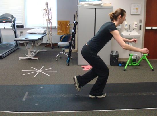 The test is void if the patient double-hops on the landing, collapses into knee flexion and steps onto the opposite leg,