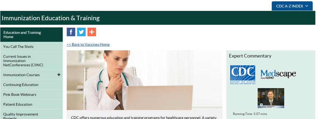 CDC Resources for Staff Education Competency-based education for staff is critical
