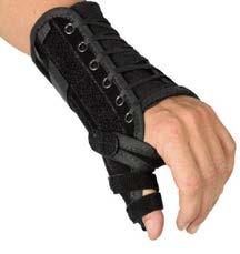 Wrist/Thumb Bledsoe Universal Cock-Up Wrist Splint Adjust size with removable dorsal stay Palmer pad for increased patient comfort and fit Malleable and removable palmer stay for customized