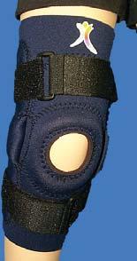 left PK2-D KNEE BRACE and comfort Enclosed tubular donut Upper and lower circumferential straps