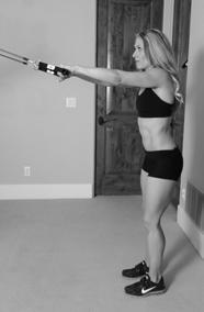 LAT EXTENTION (FORWARD) BACK EXERCISES 1.) Attach the door anchor above your head. 2.) Stand 3-4 feet away from the door, facing the door with the body upright. 3.) From here, extend the arms and grab a hold the resistance band.