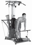 Back Exercises Latissimus Dorsi; Teres Major; Rear Deltoids Standing facing outward Squat Bar Squat Pulley Frame Keep your chest lifted, spine aligned, abs tight and your back flat with no arch.