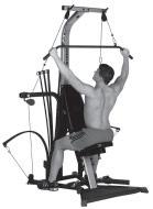 Back Exercises Pulldowns Shoulder Adduction (with elbow flexion) Latissimus Dorsi; Teres Major; Rear Deltoids; Biceps Standing facing Power Rod unit Lat Pulldown Bar Lat Cross Bar Lift your chest,