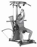 Arm Exercises Triceps Extension Elbow Extension overhead Triceps Seated facing outward Center Cross Bar Narrow Pulleys Keep your upper arms motionless and your wrists straight.