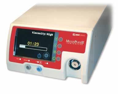 Viscosity adjusted in real-time The exclusive cement viscosity algorithm continuously monitors cement viscosity and adjusts polymerization of ER 2 bone cement, by adjusting RF energy delivery to