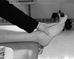 Make sure you avoid hyperextending your knee which can happen as you compensate for the lack of movement (dorsiflexion) at your ankle.