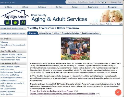 WHY PARTICIPATE IN KCAASD HEALTHY AGING PROGRAMS?