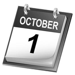 Remember October 1 deadline!