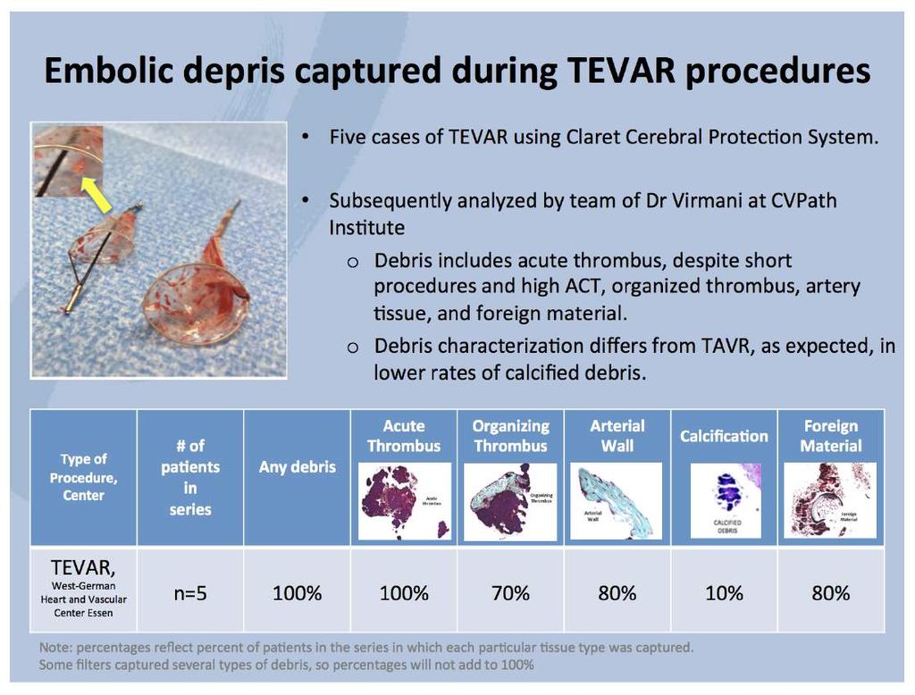 Use of Filter Device in TEVAR