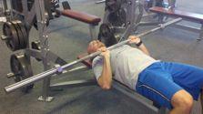 Workout B Close-Grip Bench Press Lie in the bench press set-up and