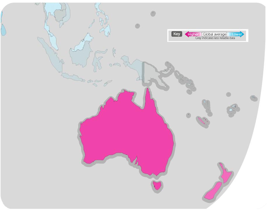 Cancer Incidence - Oceania Oceania