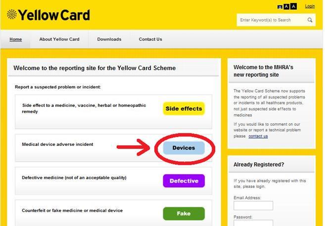Yellow card scheme - now