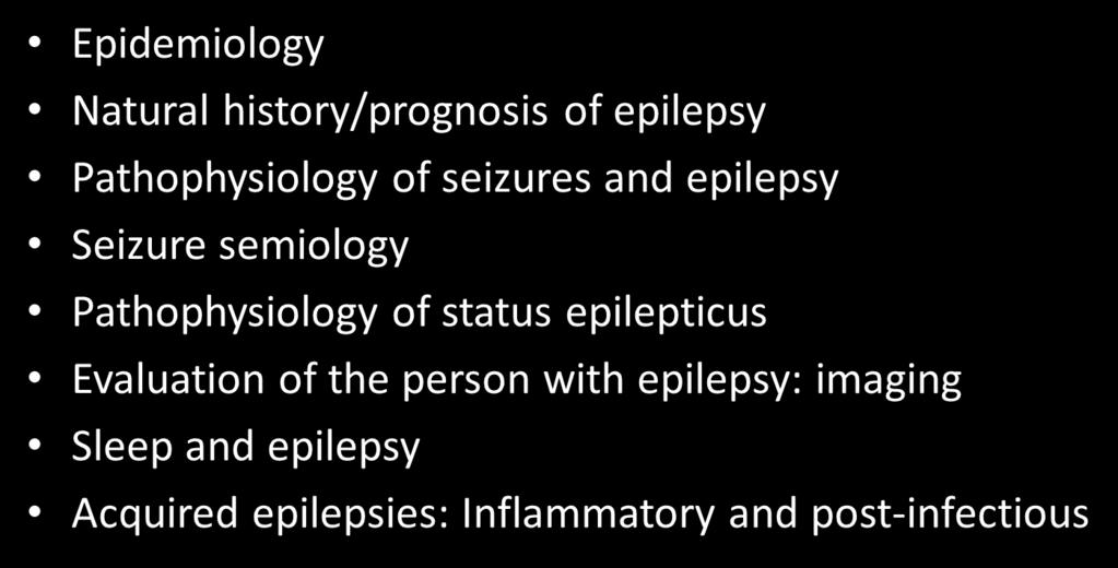 Epilepsy Fellowship Curriculum Epilepsy Fellowship Curriculum 1. Develop topic outline 2. Identify experts for each topic 3. Obtain 5-10 learning objectives from the expert for their topic 4.