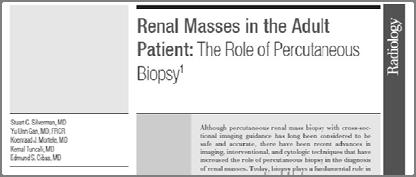 Renal Masses in Patients with Known Extrarenal Primary Cancer Primary n Mets RCC Benign Lymphoma 20 9 10 1 Lung 16 8 8 0 Breast 5 1 3 1 Others 13 2 10 1 Total 54 20 31 3