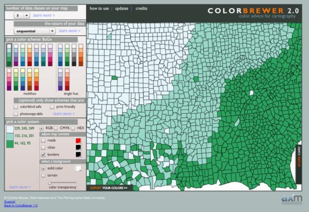 ColorBrewer Help with selecting colors for maps http://colorbrewer2.