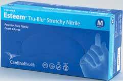 packaging. Tru Blu Stretchy Powder-Free Non-Sterile Examination Gloves Tru-Blu Stretchy examination gloves are soft and flexible. They deliver excellent freedom of movement and tactile sensitivity.