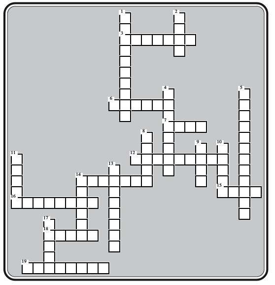Name: Date: Physical Education 12 Crossword Across: 3. The inverted giant swing is called a giant 6. Rhythmic gymnastics includes movement similar to this type of dance 7.