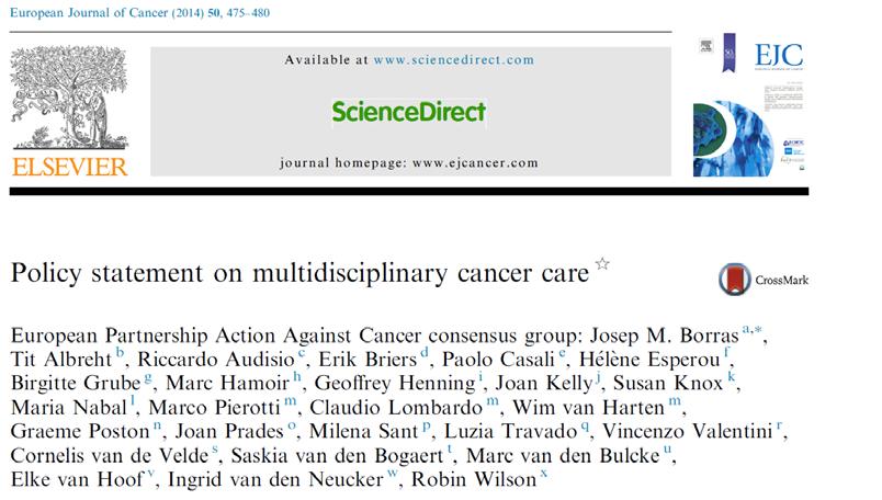 HOW TO COORDINATE SUPPORT FOR WOMEN After finalisation of active treatment, the follow-up period should not begin without the team s elaborating a joint survivorship care plan with the patient.