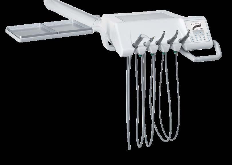 Smooth movement On the specifically designed hanging tubes module, the instruments are