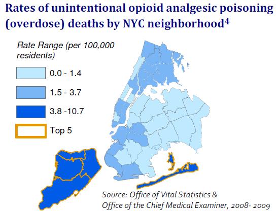 Opioid prescribing rates correlate with opioid overdose death rates Rates of hydrocodone and/or oxycodone