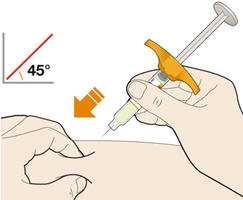 Do not hold the syringe by the plunger, finger grip or needle cap. Do not pull off the needle cap until you are ready to inject. Keep the remaining syringe in the carton in the refrigerator. 2.