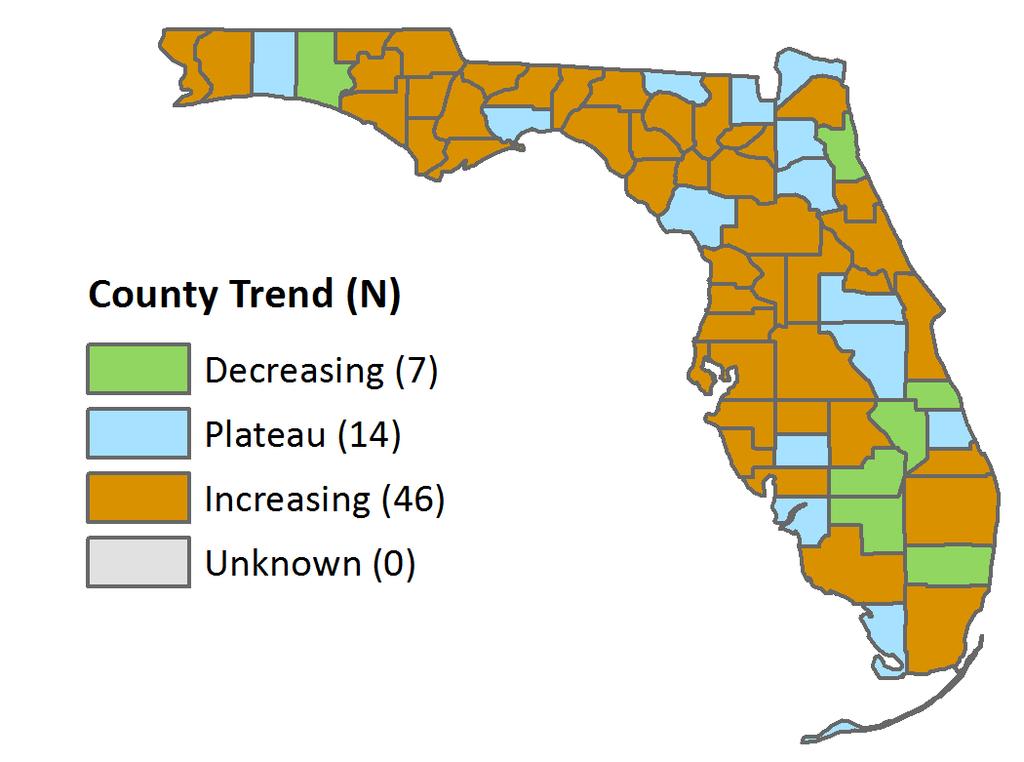 County Influenza and ILI Activity Maps Page Count Count County influenza activity data are reported by county health departments through EpiGateway on a weekly basis.