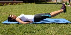 Breathe in through your nose and exhale through your mouth while squeezing your abs. Training Amigo Tip: Tuck your tailbone under and squeeze glutes. This will help keep your core engaged.