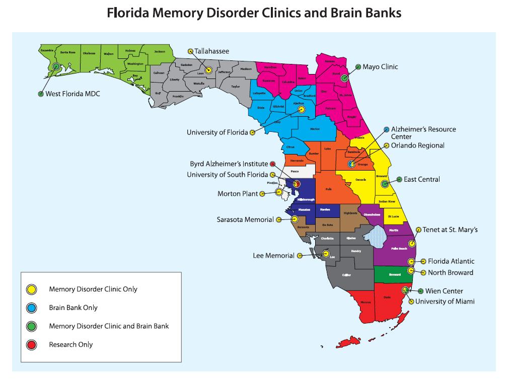Memory Disorder Clinics Workgroup Accomplishments: The Alzheimer s Disease Initiative (ADI) program includes a Florida-wide network of 15 Memory Disorder Clinics (MDCs) and three model adult day