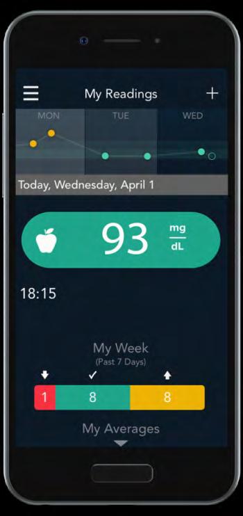 6. Results The CONTOUR DIABETES app displays your latest result on