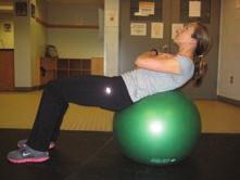 Draw in abdominal muscles; engage glutes and hamstrings to maintain straight line from neck to knees.