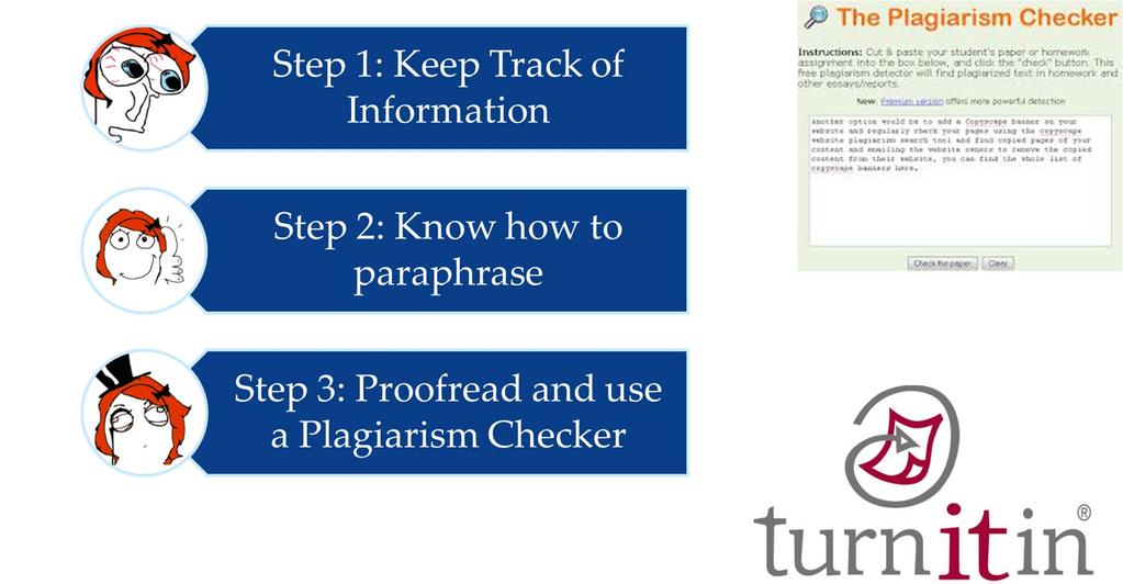 How to avoid Plagiarism? http://tjsllibrary.wordpress.