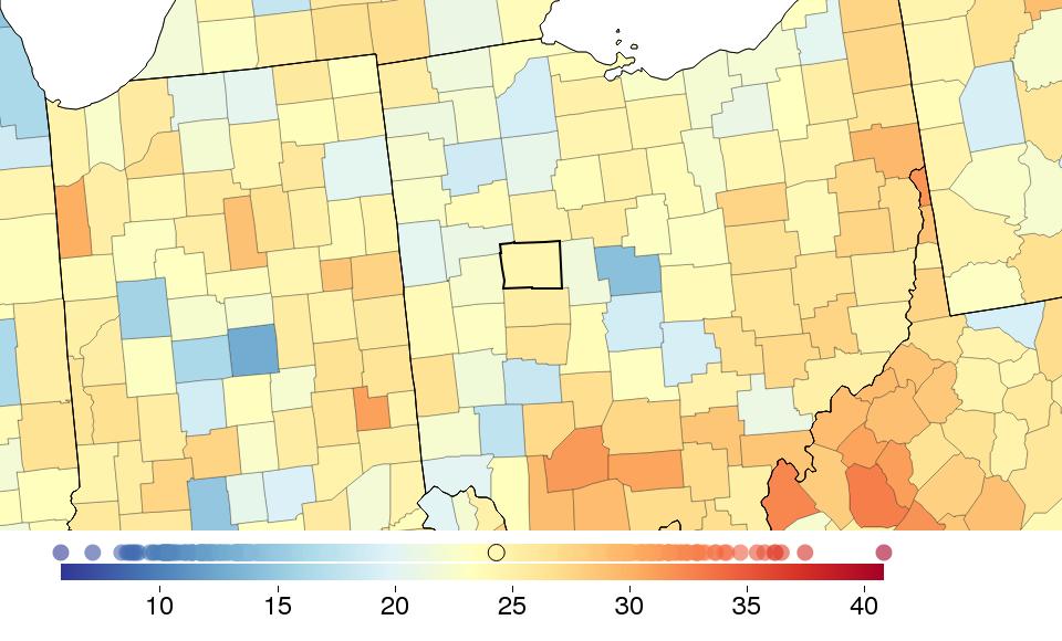 FINDINGS: SMOKING Sex Logan County Ohio National National rank %