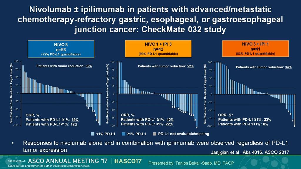 Nivolumab ± ipilimumab in patients with advanced/metastatic chemotherapy-refractory gastric, esophageal, or