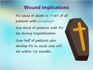 3.5 Wound Implications JILL: Finally, here are just a few numbers about the wound implications of pressure ulcers.