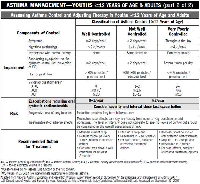 Assessing Asthma Control - Ages 12 - Adult Managing Asthma ages 12 to Adult Managing asthma ages 12 to adult http://pulmonarycriticalcare.med.wayne.