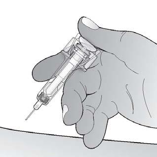 The clear needle guard will not activate unless you empty the pre-filled syringe. 5.