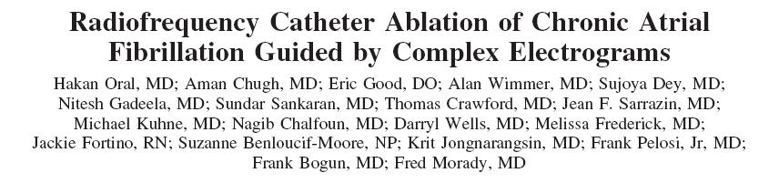 The modest efficacy attained in this study despite extensive ablation of left atrial and coronary sinus CFAEs suggests either that CFAEs do not accurately identify sites that