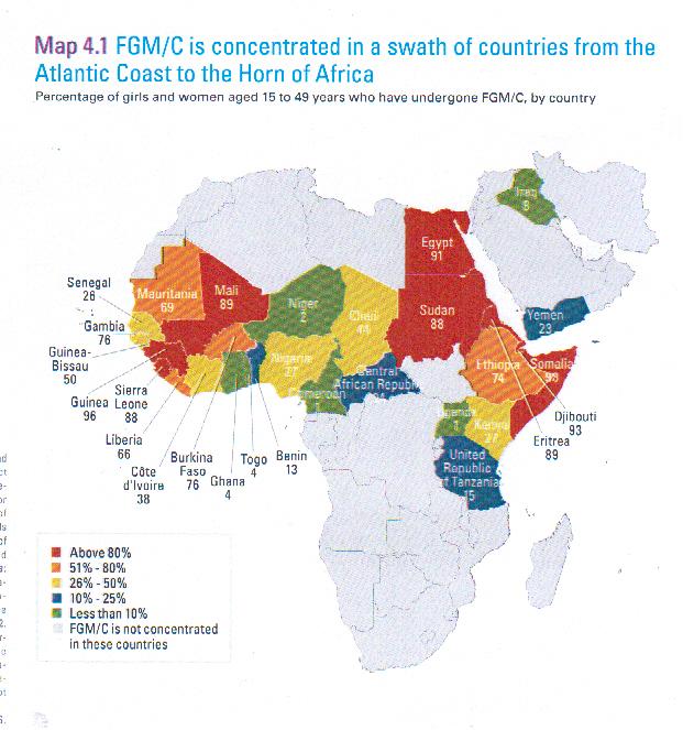 Source: UNICEF: Female Genital Mutilation/Cutting: A
