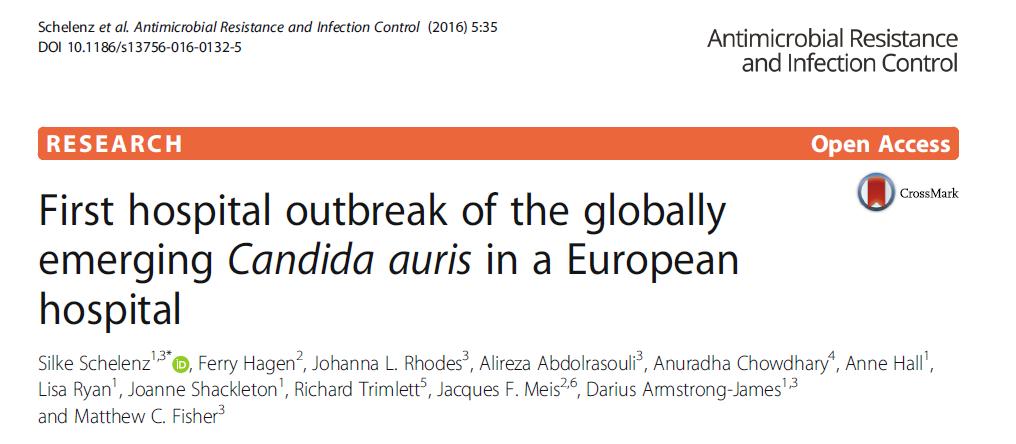 Outbreak at a UK hospital: 2015-2016 An adult critical care unit in a tertiary care