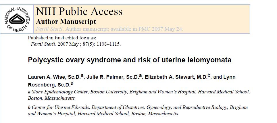 Result(s) During 114,373 person-years of follow-up, 3,631 new cases of UL confirmed by ultrasound (N = 2,926) or hysterectomy (N = 705)