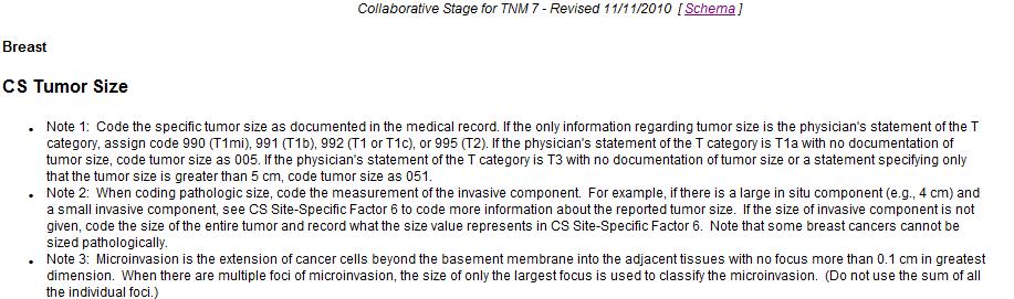 CS Tumor Size Refer to Notes for each CSv2 data item 43 CS Tumor Size Refer to Notes for each CSv2.02.