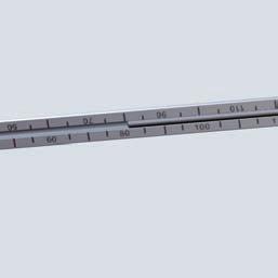 measuring device over the guide wire and determine the