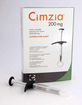 Cimzia Dosing 400mg SQ on week 0, 2, 4, then 200mg SQ q2wk OR 400mg SQ q4wk Refrigerate Monitor Hep B antigen PPD