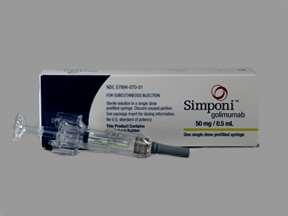 Simponi Prefilled Syringe Administration Room temperature 30 minutes Clear/slightly yellow Front of thighs/lower abdomen/back of upper arms Clean area Gently