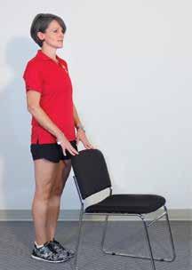 4. Leg curl (hamstrings) 1. Stand behind a chair, using back of chair for support and balance. 2.