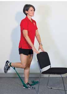 Heart and Stroke Foundation of Canada OR Leg curl with resistance band) 1. Stand behind chair. 2.