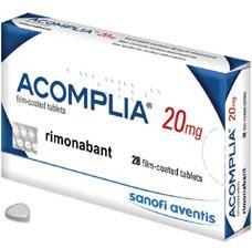 Acomplia Rimonabant ( SR141716) 1st CB1 receptor blocker1. Its main effect is reduction in appetite.