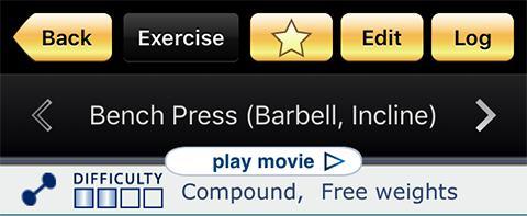 2.4 Favorite exercises Tap the star button on the exercise page to add this