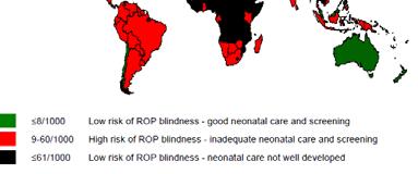 and visual impairment from ROP Potential outcomes